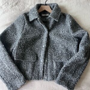 Mango Gray Teddy Jacket